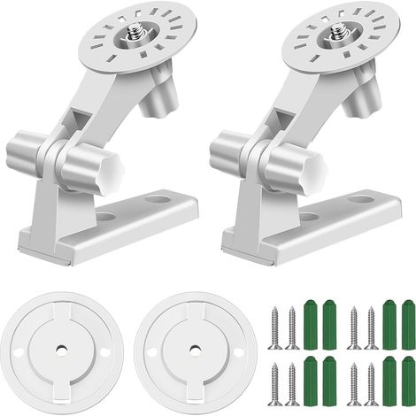 Lot de 2 supports muraux/de plafond compatibles avec les caméras Reolink E1/E1 Pro, blanc, réglables à 180 degrés (1/5)