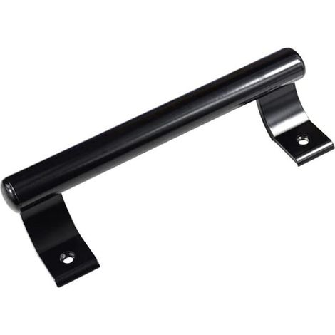 Poignée de porte coulissante en alliage d'aluminium pour balcon, salle de bain, placard, entrepôt, jardin - 200 mm - Poignée moderne en métal (noir) (1/5)