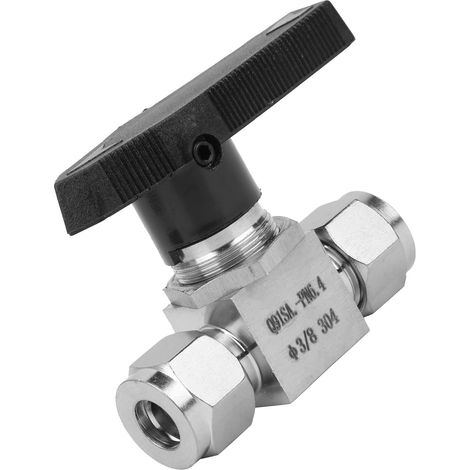 Vanne à Aiguille Haute Pression en Acier Inoxydable 304 pour Contrôle de Débit Eau Gaz Liquide SS‑44S6Ф3/8 (1/5)