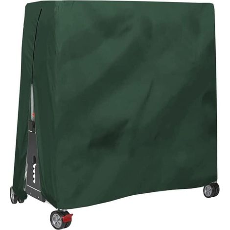 Funda impermeable y antipolvo para mesa de ping pong, color verde, 165 x 70 x 185 cm. (1/5)