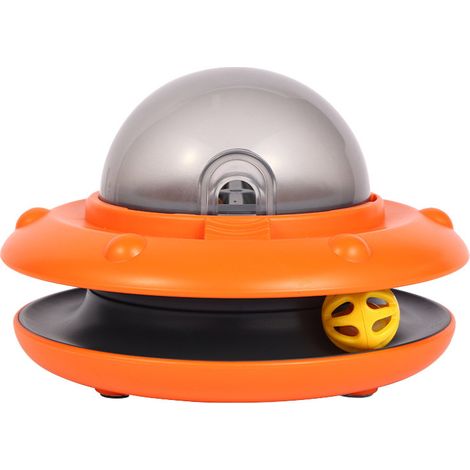 Distributeur automatique soucoupe volante – Jouet à induction électrique pour chat et chien, repas ludique