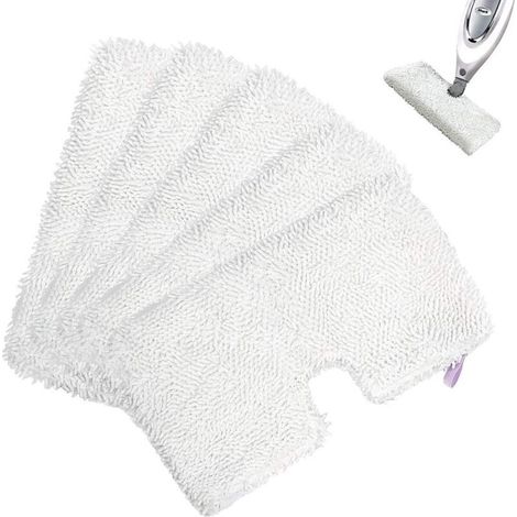 Paquete de 5 almohadillas para mopa Shark S3501 S3550 S3601 S3601D S3801 S3801CO S3901 S2901 S2902 S4601 S4701 SE450, mopa de vapor de microfibra, reutilizable -Crezuo