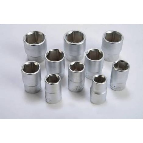 SAM OUTILLAGE - Jeu 10 Douilles Courtes 3/8''(10/11/12/13/14/15/16/17/18/19)