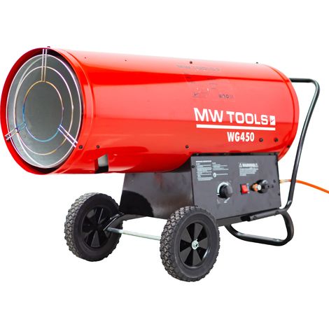 Mw Tools – Canon à chaleur mobile au gaz 70 à 132 kW – Pour chantiers jusqu'à 7500 m³ – Protection IPX4 – WG450 (1/5)