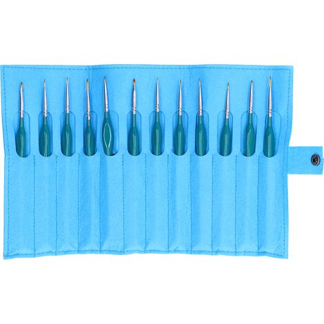 12 Pièces Pinceaux de Dessin Souples et Résistants pour Aquarelle et Comics, Prise en Main Confortable (1/5)