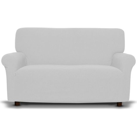 Copridivano New York Bianco Elasticizzato, Antigraffio, per Divani con Braccioli, Telo Divano Universale, Made in Italy Divano 7 posti cm. 520-600