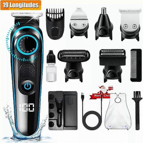 Kit complet de rasage et de tonte électrique pour la routine beauté masculine
