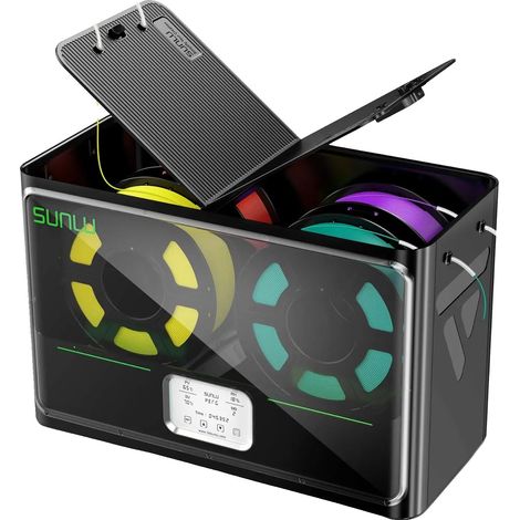 Secadora de filamentos, gran capacidad, calentamiento rápido, color negro S4, enchufe europeo (220V 50Hz). (1/2)