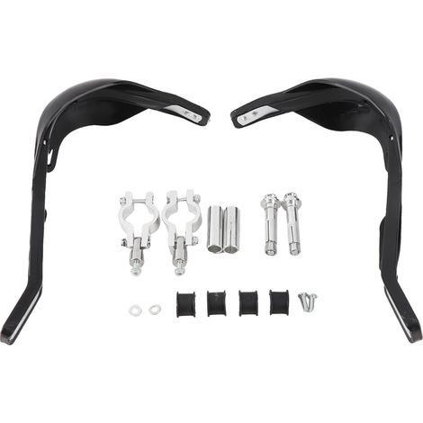 Protezione per mani robusta in plastica nera per moto da cross, pit bike e fuoristrada (1/5)