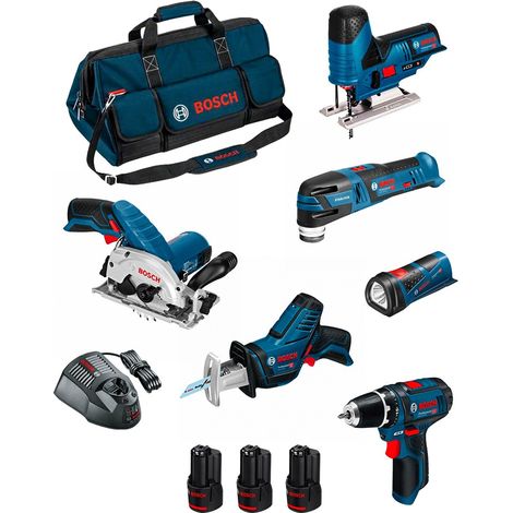 BOSCH Kit BMKB6-28CD3 (GSR 12V-15 GKS 12V-26 GST 12V-70 GOP 12V-28 GSA 12V-14 GLI 12V-80 3x2,0 AhGAL1230CVHDBAG) (1/5)