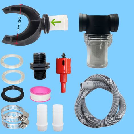 Tuyau de collecte d'eau de toit, collecteur de pluie, collecteur de pluie avec filtre, kit de collecteur de pluie, raccords en PVC, collecteur de descente (110 mm)