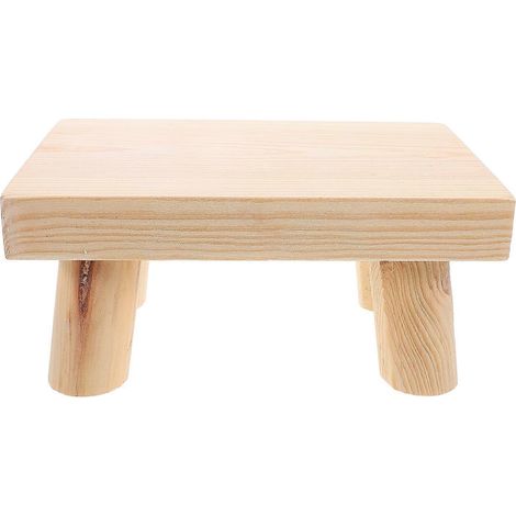 Tabouret en bois kaki pour tout-petits, au design attrayant et à la structure stable, idéal pour une utilisation au bureau. (1/5)