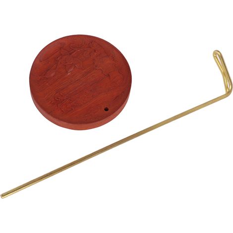 Räucherstäbchenhalter aus Rosenholz, Ascheauffangbehälter, Messingständer, Räucherstäbchenbrenner für Zuhause, Tempel, Yogastudios, Blumenmuster (1/5)
