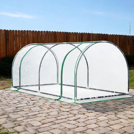 Serre de jardin transparent en plastique acier 200 x 100 x 80 cm (1/5)