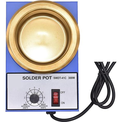 Pot de Soudure de Plaque d'acier Inoxydable de Bain 41C 300W capacité de Plaque de Bain de Soudure de 100mm 1500g (1/4)