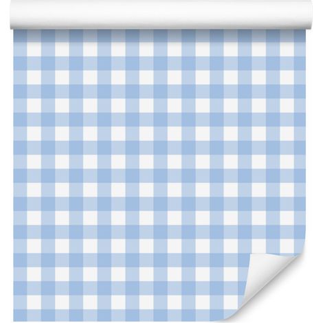Papier peint à motif tissu, fond bleu azur, centre bleu azur 50 x 1000 cm (1/5)