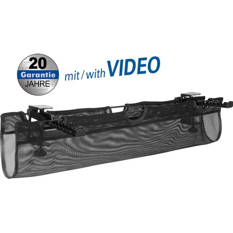 Under-desk mesh cable management with adjustable clamp 15 - 70 mm, dimensions: 914 x 390 mm (1/5)