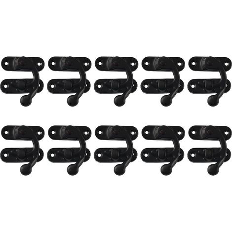 10 pièces serrures en fer antiques crochet boîte à bijoux coffre valise boucle clip fermoir boîtes en bois matériel pour boîte réparation matériel de meubles en bois (1/5)