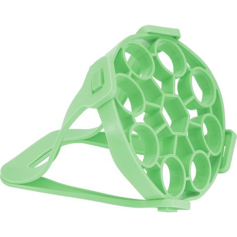 Panier vapeur avec poignée en silicone pour autocuiseur, tapis multifonctionnel en silicone, panier vapeur pour œufs pour friteuse à air chaud, plateau à œufs, vert (1/5)