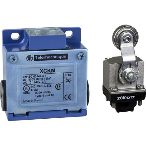 Telemechanical Sensors XCKM121 XCKM - ID Position - lateral plast roller lever - 1NC+1NO - abrupt - 3 PG11