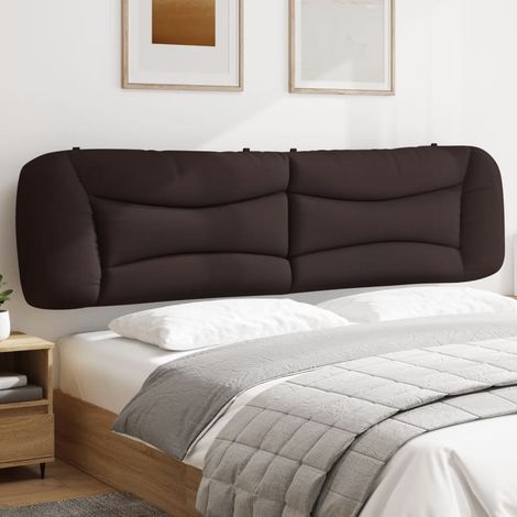 Coussin de tête de lit 200 cm marron foncé en tissu, 210 x 15 x 48 cm - PANGIVO (1/5)