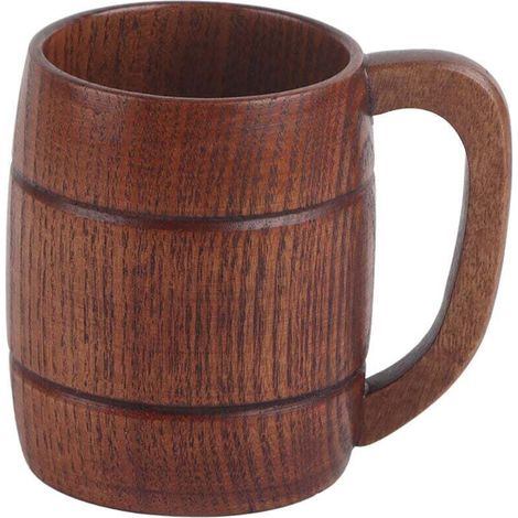 Tasse à bière en bois pur naturel Tasses à eau écologiques faites à la main