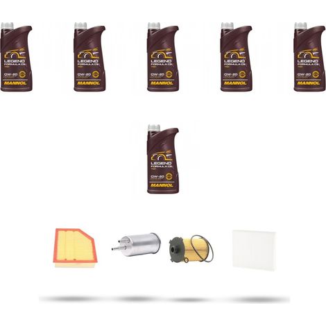 Kit tagliando 4 FILTRI e 6L OLIO compatibile con Volvo S60 II V60 Cross Country 2.0 T5 162Kw dal 2014 al 2018 (1/5)