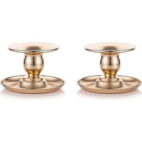 Bougeoirs en métal pour Tables à manger, vitrines de mariage et sapin, 2 pièces (1/5)