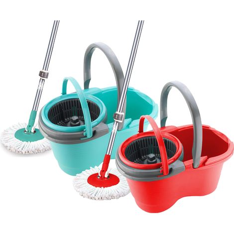 MAURY'S WHEEL MOP MOCIO ROTANTE CON SECCHIO STRIZZATORE 360° E MANICO (1/5)