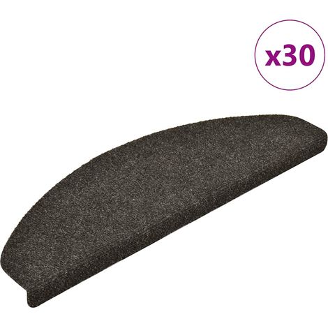 Felpudos escalera autoadhesivos 30 uds antracita 65x21x4 cm vidaXL