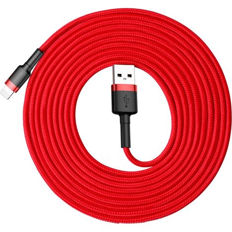 Cavo USB Lightning Baseus Cafule 2A da 3 m (rosso) (1/5)