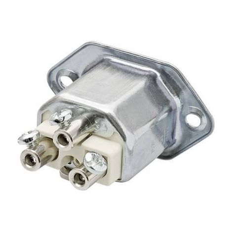 Kalthoff 444055 Connettore di alimentazione 444 Spina con telaio di montaggio Tot poli: 2 + PE 16 A Metallo 1 pz.