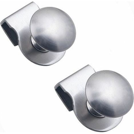 [2 pièces] poignée de porte en verre, poignée en acier inoxydable, perçage sans poinçon, accessoires de porte d'armoire de bureau à domicile (1/4)
