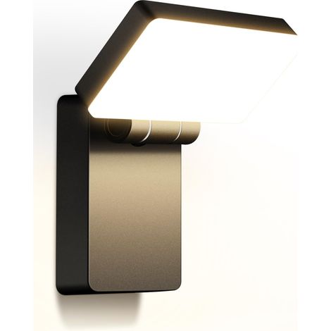 60W Outdoor LED Folding Wall Light 5000Lm 3000K IP65 Black 360 Pliante 180°+360°, aluminium moulé, lumière chaude, idéal jardin terrasse, 50000h de vie, montage facile, étanche durable (1/5)