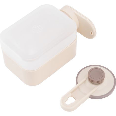 Distributeur de savon mural à ventouse, en plastique, sans perçage, manuel, pour salle de bain. (1/5)