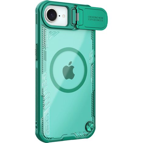 Nillkin Iceblade Prop Custodia magnetica con copri fotocamera e supporto per iPhone 16e - Verde (1/5)