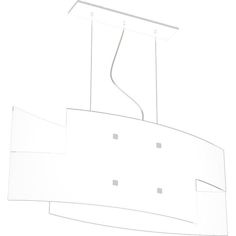 Sospensione Moderna Tetris Metallo Bianco Vetro 2 Luci E27 (1/3)