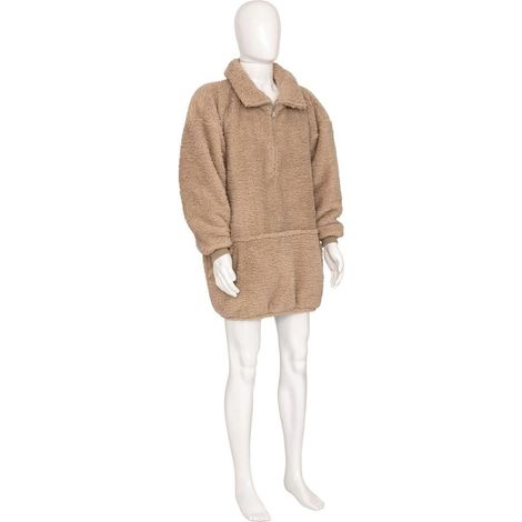 Plaid Sweat en Sherpa "Bouclette" 70x85cm Beige