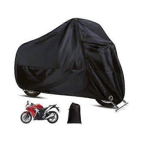 Housse de vélo, housse de rangement extensible pour vélo, housse pour remorque, protection solaire, noire, 2XL : 265 × 105 × 125 cm (1/5)