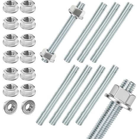 8 pcs Tige filetée M8x100mm Barre filetée Acier galvanisé (1/5)
