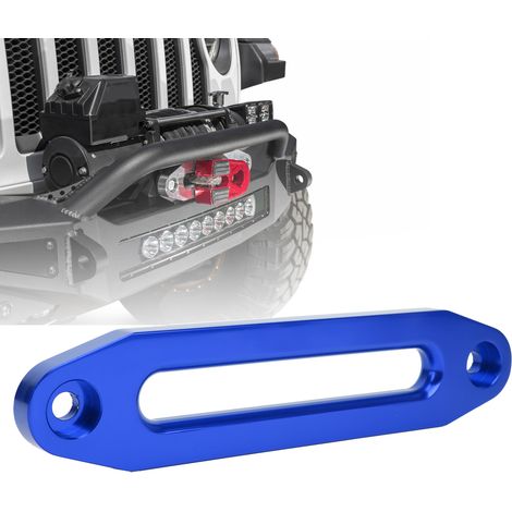 Butée de câble de guidage en aluminium pour treuil de véhicules tout-terrain, accessoires de treuil à câble en nylon (254 mm) B (bleu) (1/5)