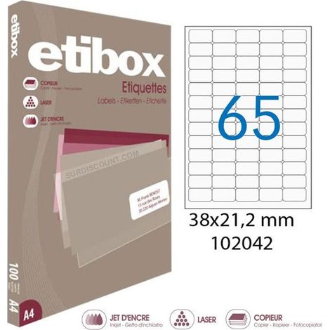 Boite De 6500 Étiquettes - Format 38X21.2Mm - Etibox - Apli 102042 (1/5)