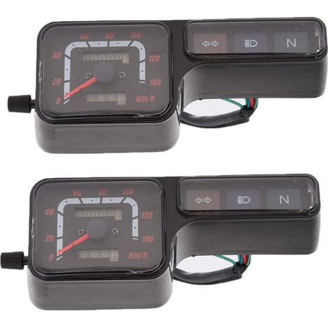 2x Digitaler Motorrad-Tachometer, Drehzahlmesser, Kilometerzähler mit Flüssigkristallanzeige für XR250 CRM250 BAJA250 (1/2)
