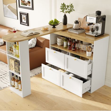 mobile contenitore 105x39 girevole 4 cassetti bianco OKMYHOME (1/5)