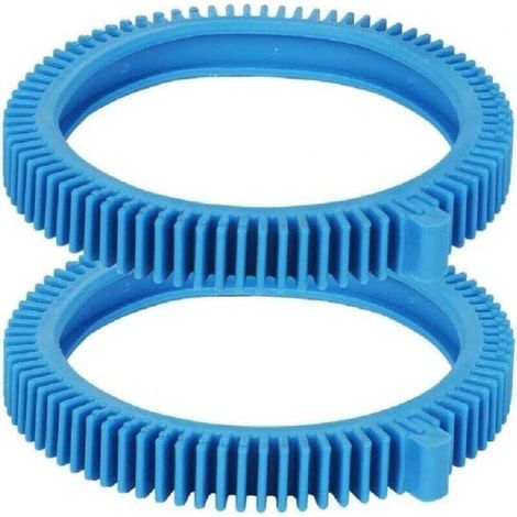 pair Pneu Avant Bleu Piscine avec Roues de Nettoyage de Buse et Adaptateur 2 Pièces