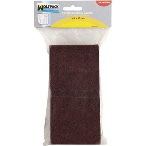 MAURER fieltro adhesivo 1m. x 85 mm. blister marrón , Fieltro Adhesivo 1m. x 85 mm. Blister Marrón.- Medidas 1m. x 85 mm.- Color marrón.- Adhesivo.