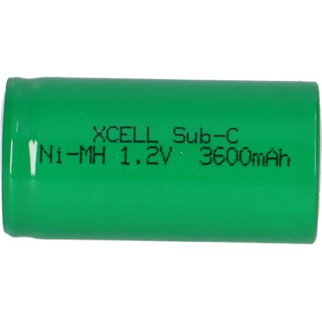 XCELL NiMH-Sub-C-Zelle-Akku 1,2V-/3600mAh, 43,5x23 mm (1/5)