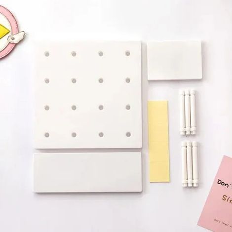 (BLANC) Étagères murales décoratives pour la maison, étagères murales perforées, étagère de rangement pour la cuisine et la chambre, étagères murales suspendues, décoration murale (1/5)