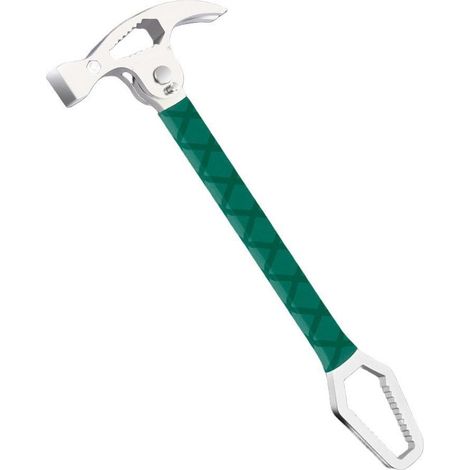 Marteau pliant multifonctionnel, idéal pour le travail du bois Angle de la tête réglable, léger et compact (vert)