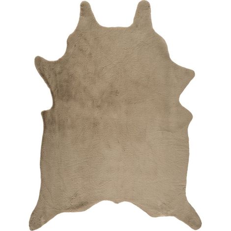 Tapis Fausse Fourrure "Effet Peau" 120x158cm Taupe (1/3)